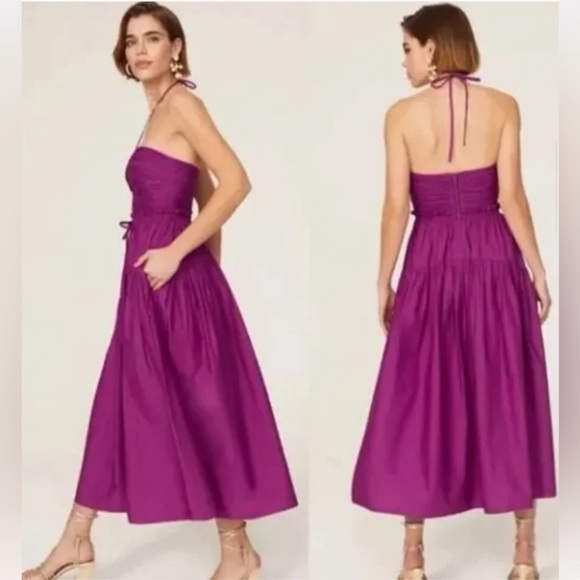 Ulla Johnson Ella Midi Dress in Orchid Size 2 - Picture 3 of 3